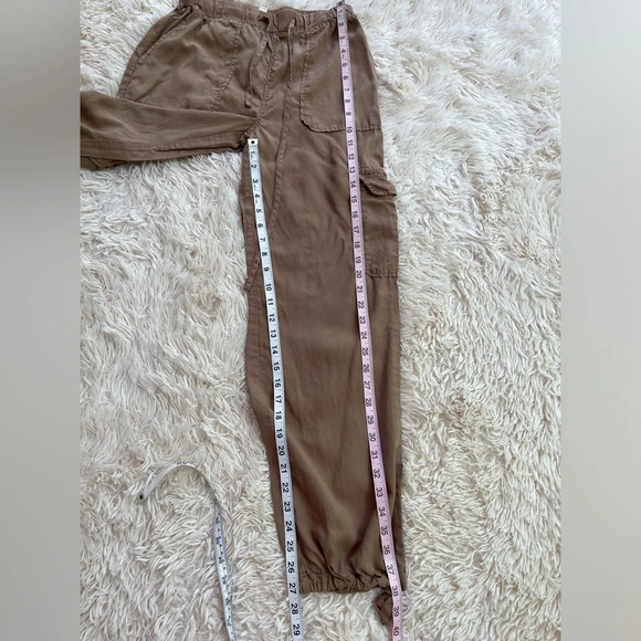 Thread & Supply Casual Cargo Pants elastic waist String Waist Tencel tan Size XS - Picture 2 of 7